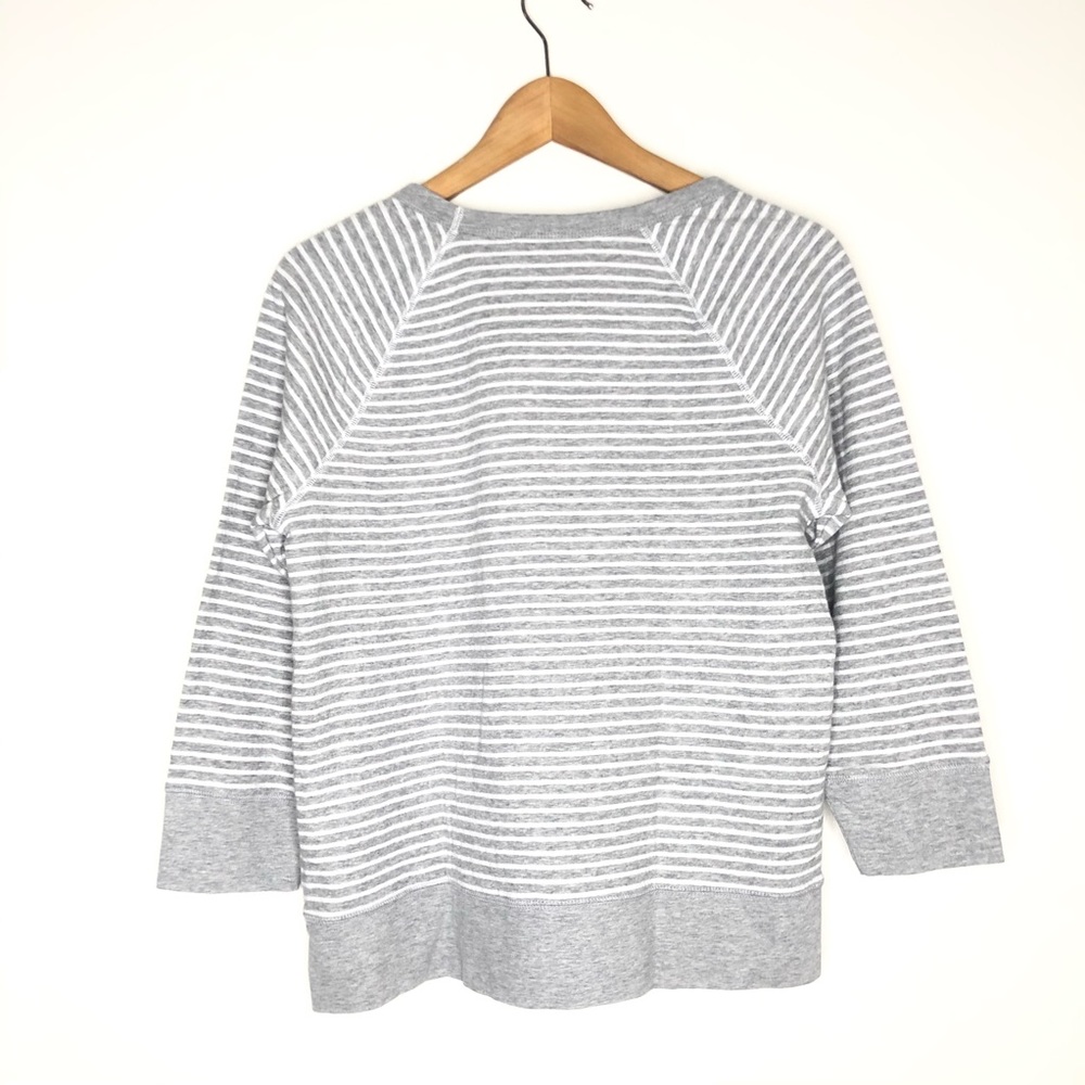 James Perse Striped Raglan Pullover Sweatshirt4 - image 3
